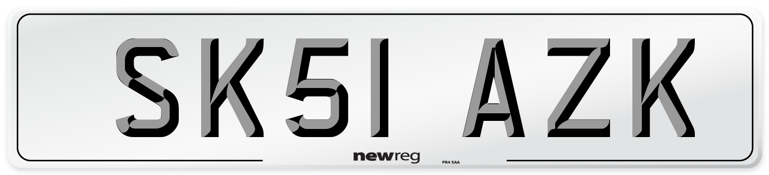 SK51 AZK Number Plate from New Reg